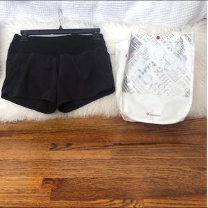 Black Lululemon Speed Up Shorts 2.5”